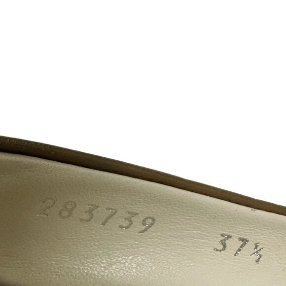 GUCCI Tan Leather Round Toe Pumps,  Size 37.5 - Picture 12 of 13